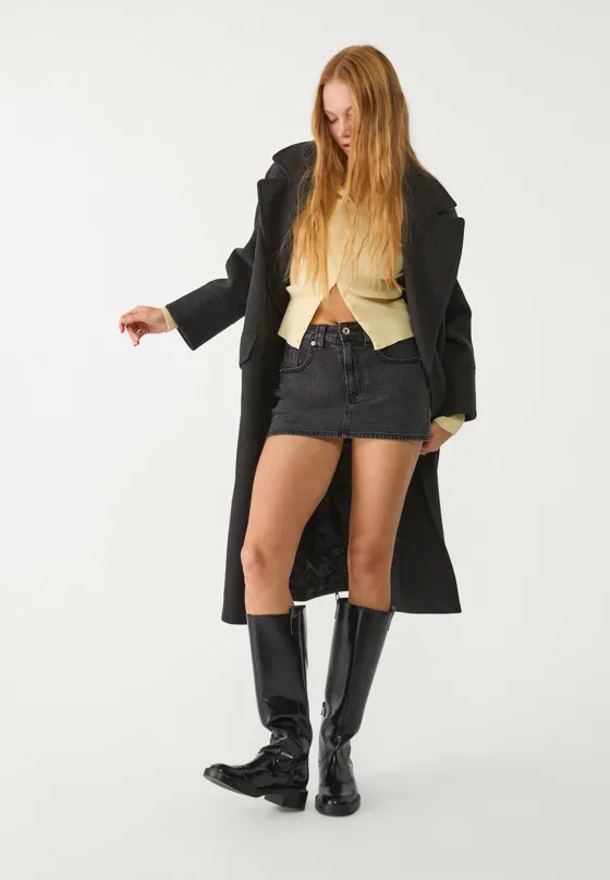 Джинсовая юбка-шорты D62