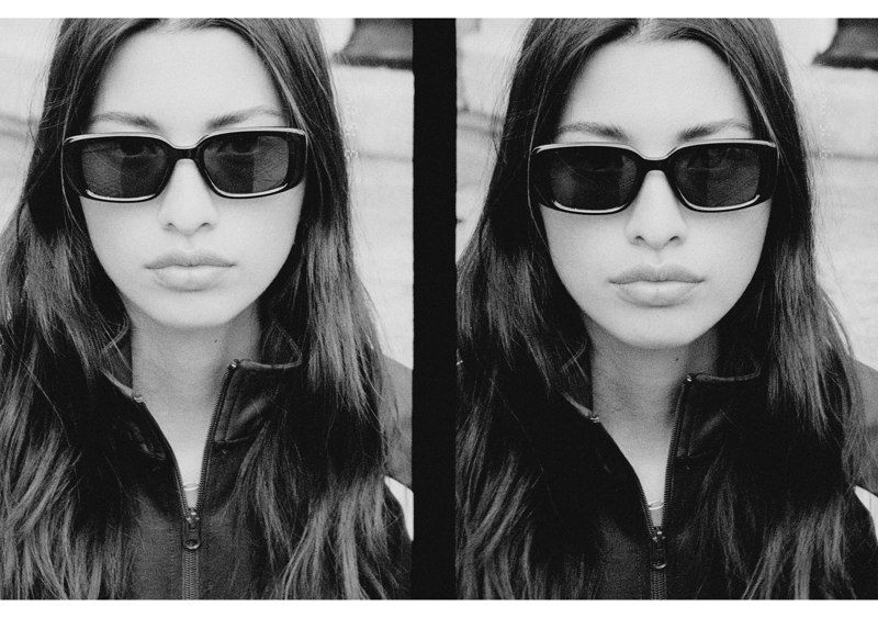 Солнцезащитные очки в прямоугольной оправе под черепаху