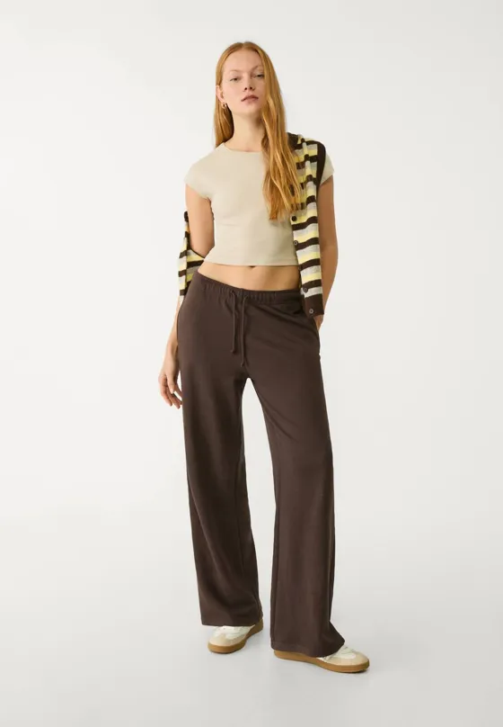 Укороченная базовая футболка в полоску