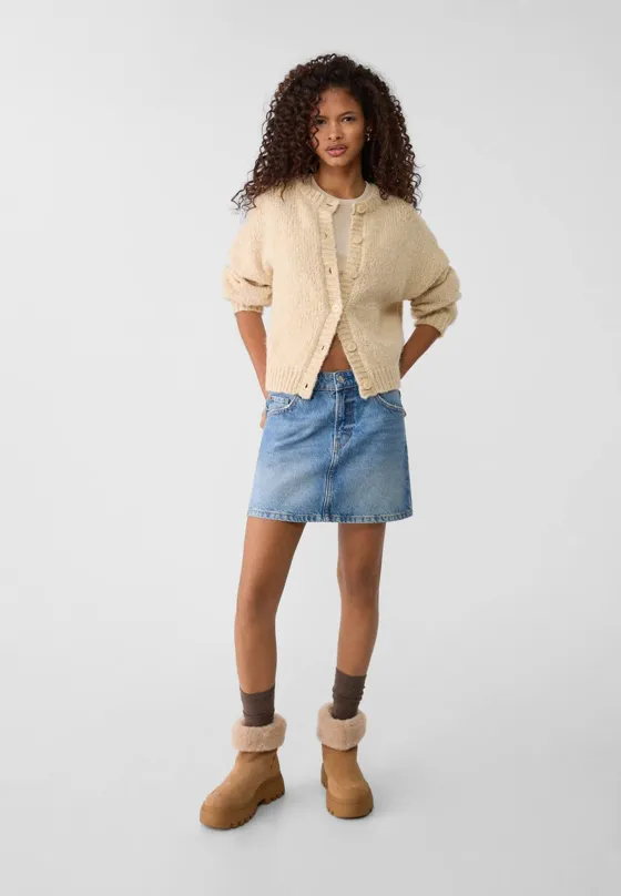 Джинсовая мини-юбка D66