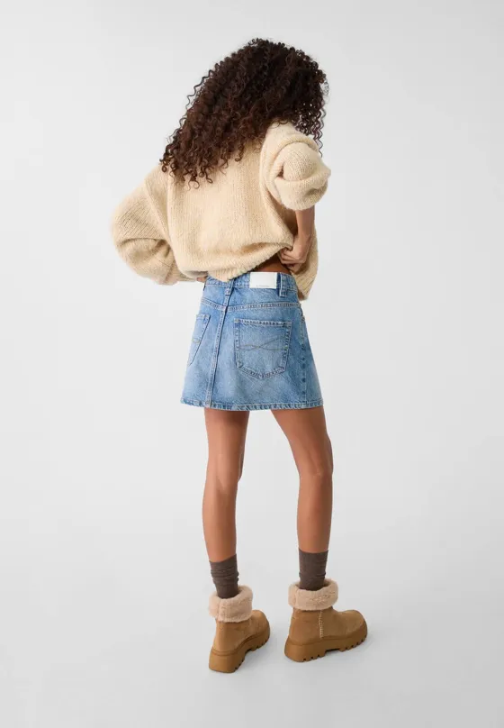 Джинсовая мини-юбка D66