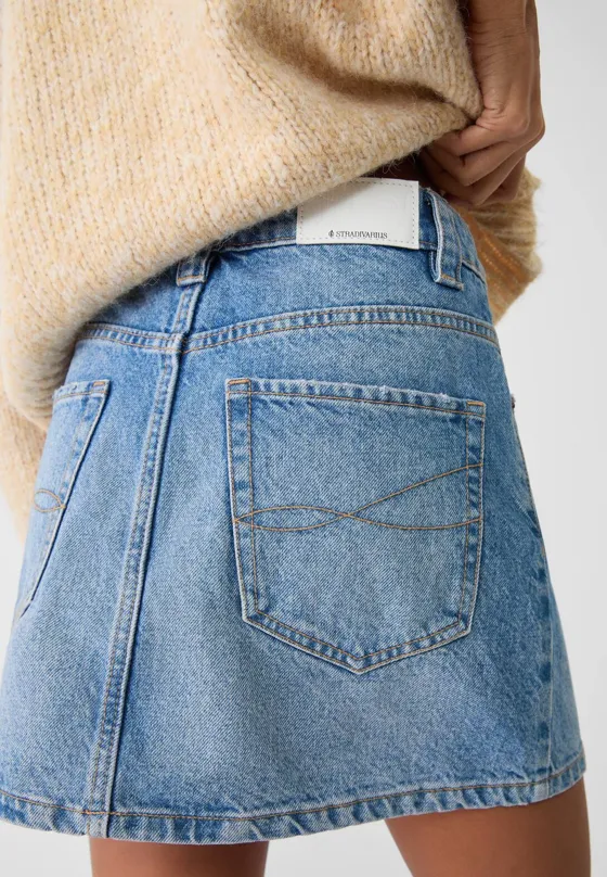 Джинсовая мини-юбка D66