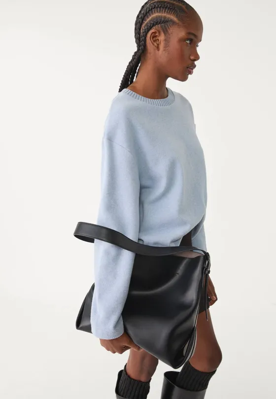 Трикотажная футболка с круглым вырезом