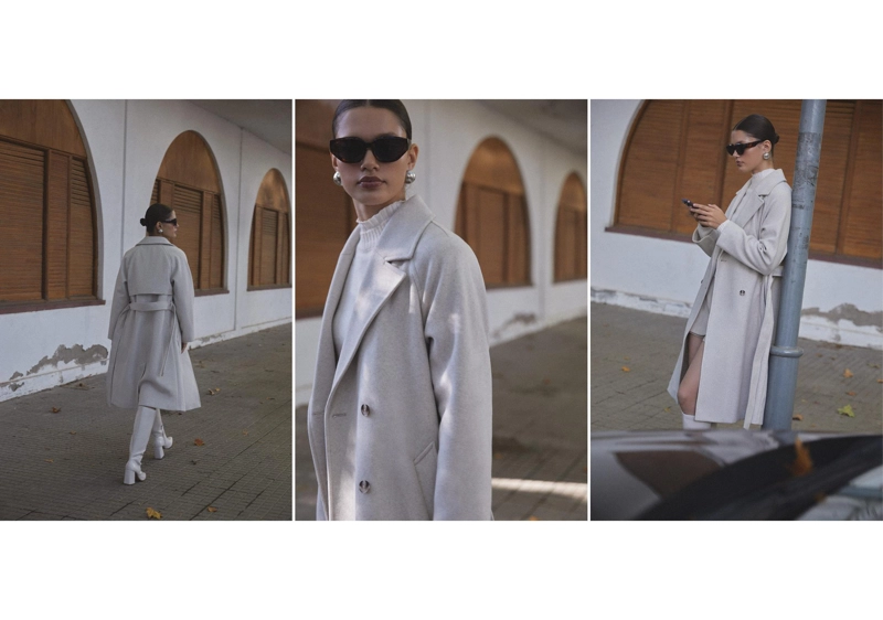 Тренч из ткани Soft Touch