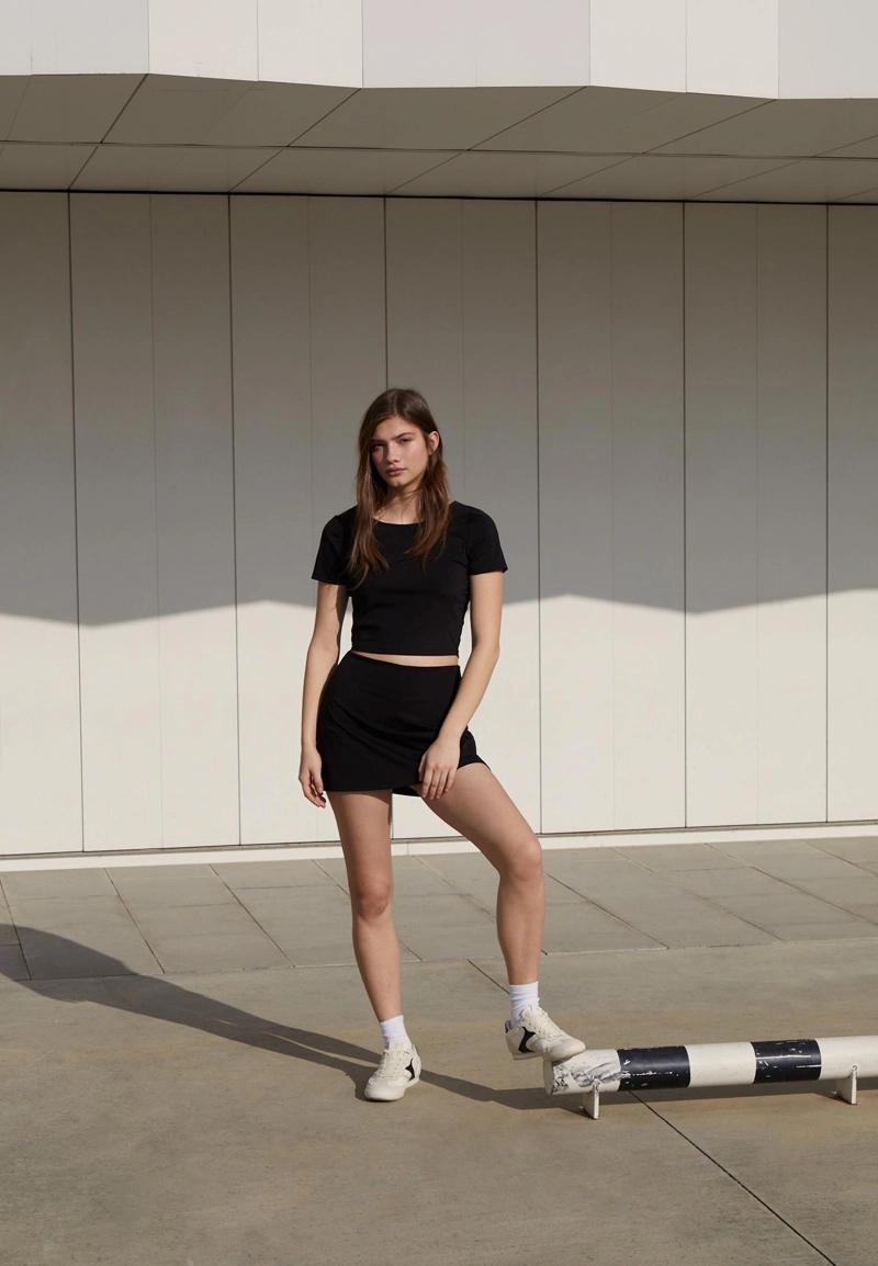 Короткая юбка-шорты