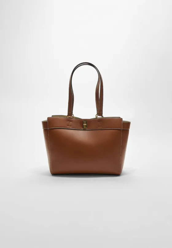 Сумка-шопер с декоративной строчкой