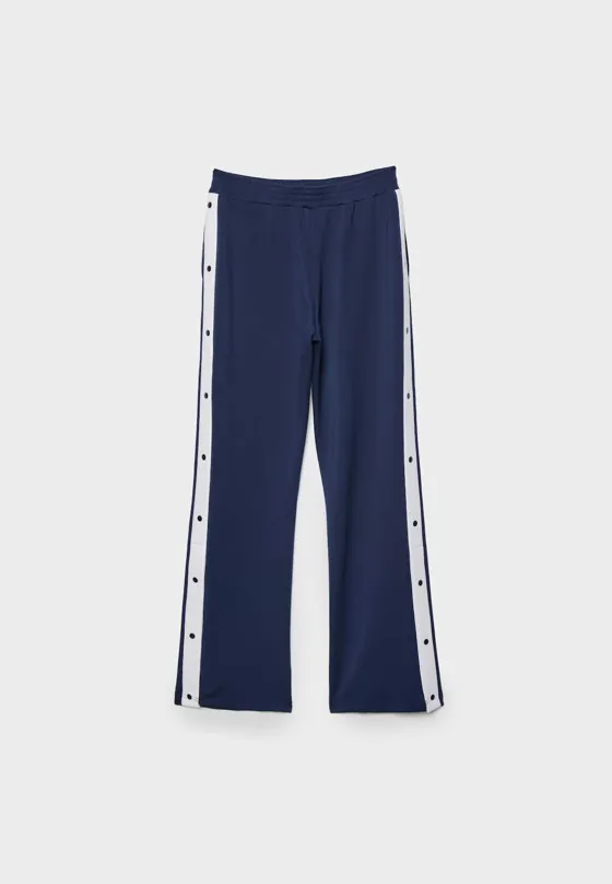 Брюки из мягкой ткани с пуговицами по бокам