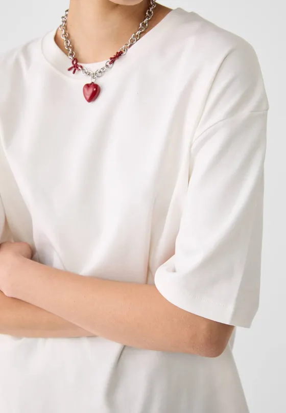 Базовая футболка оверсайз из плотной ткани