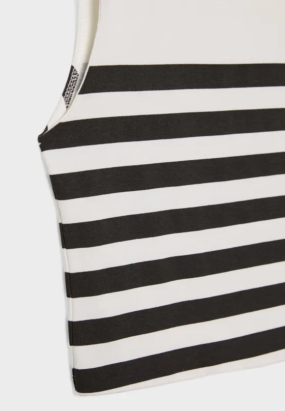 Базовый укороченный топ в полоску