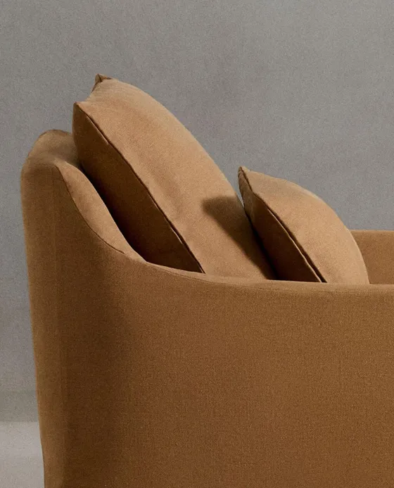 Чехол на кресло 01 из льна