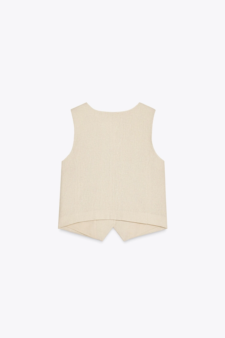 Жилет из смесового льна