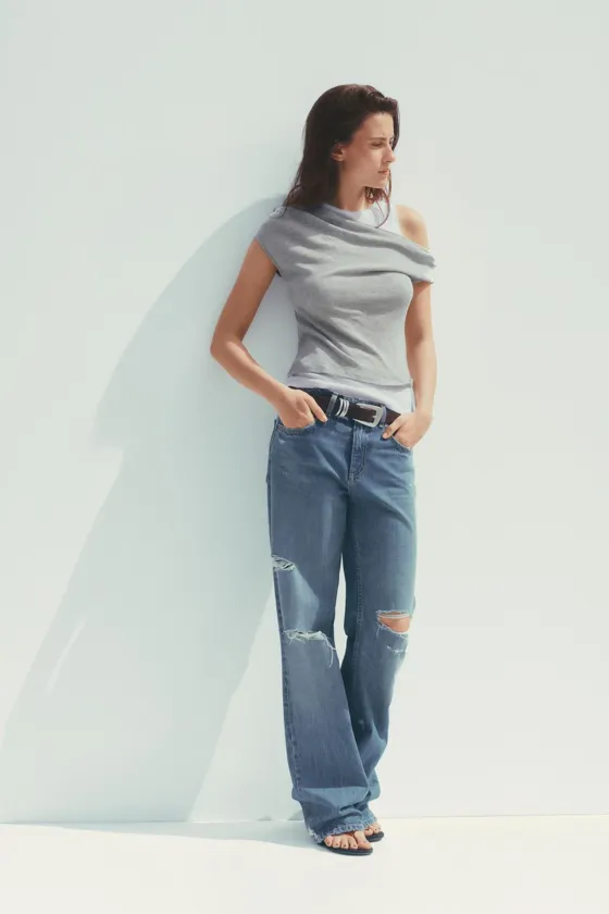 ДВУХСЛОЙНАЯ ФУТБОЛКА АСИММЕТРИЧНОГО КРОЯ