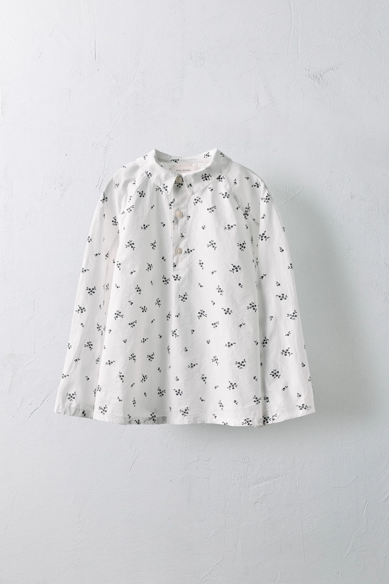 Рубашка zara из макового поплина, 6-10 лет / лимитированное издание