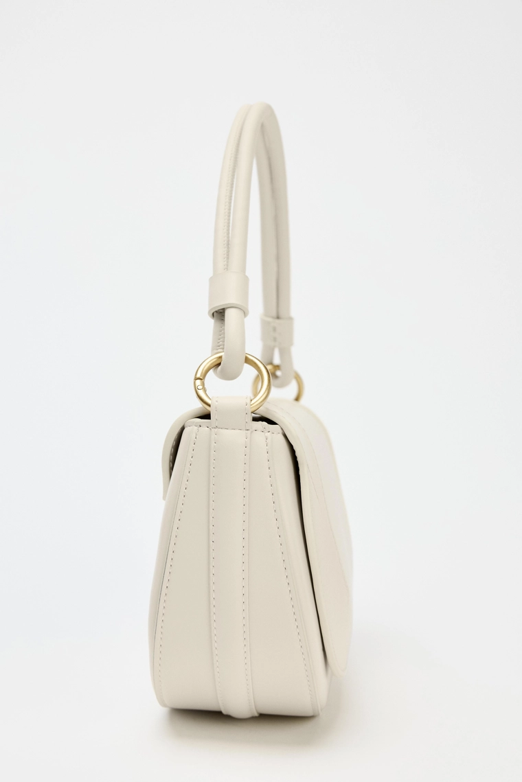 Сумка через плечо из холста с отстрочкой