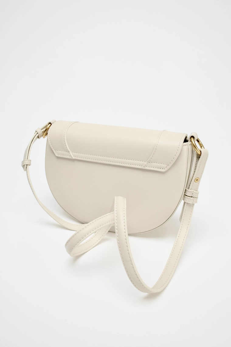 Сумка через плечо из холста с отстрочкой