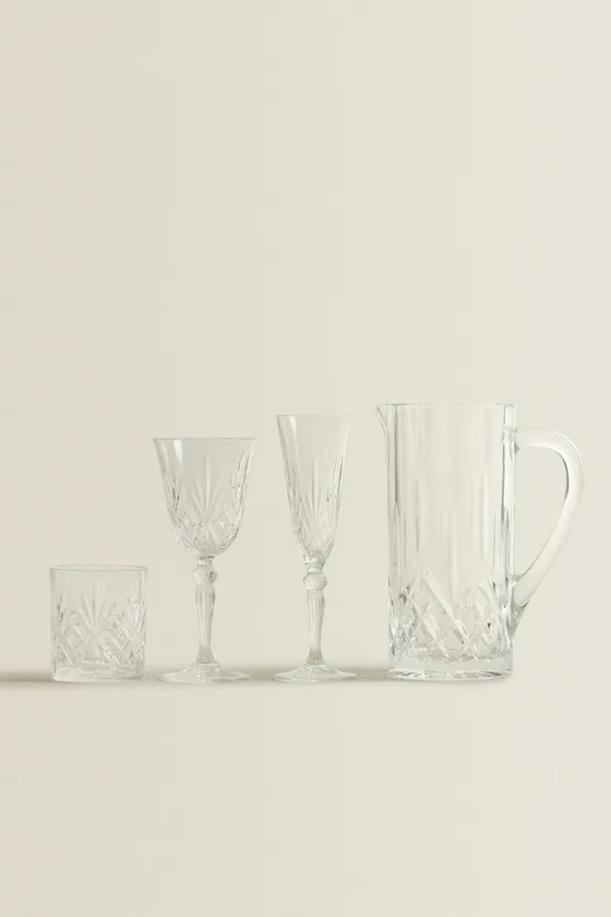 Гравированный фужер из кристалла