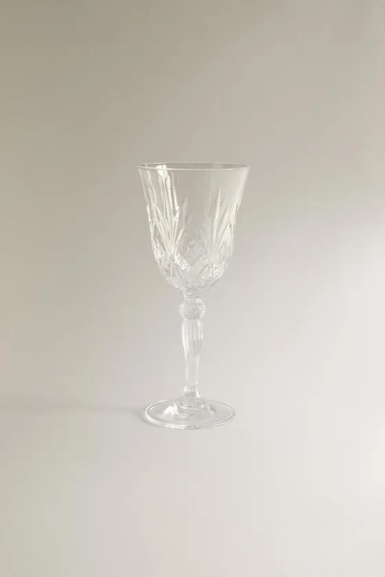 Бокал для вина из кристалла с гравировкой