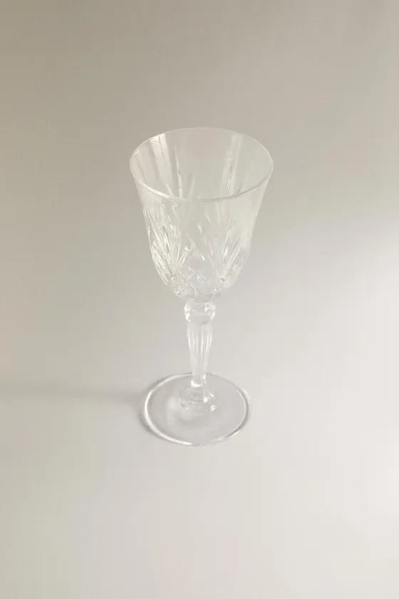 Бокал для вина из кристалла с гравировкой