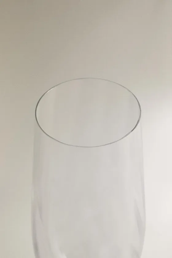 Стеклянная флейта crystalline с рельефным узором