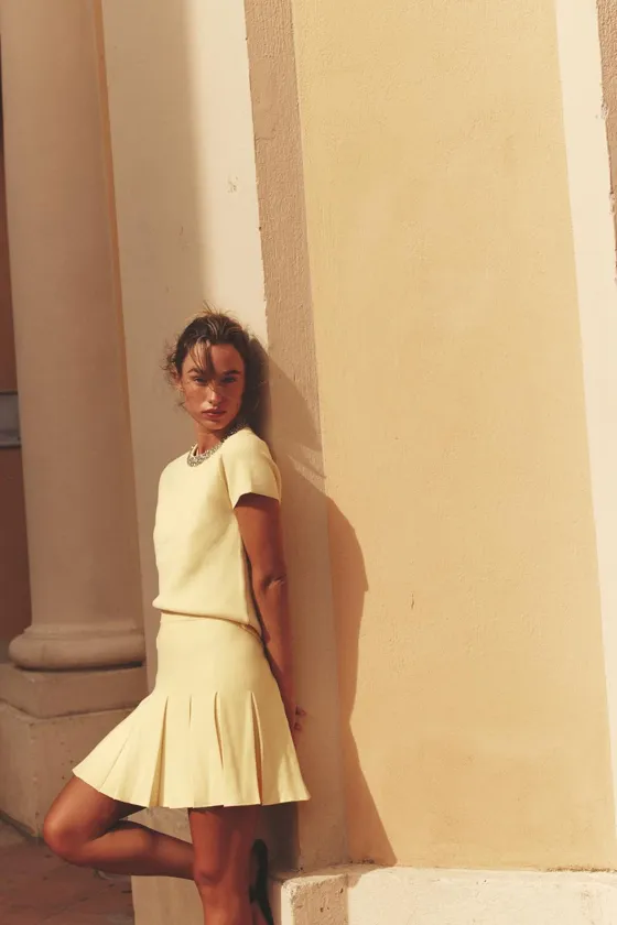 ТРИКОТАЖНАЯ МИНИ-ЮБКА В СКЛАДКУ