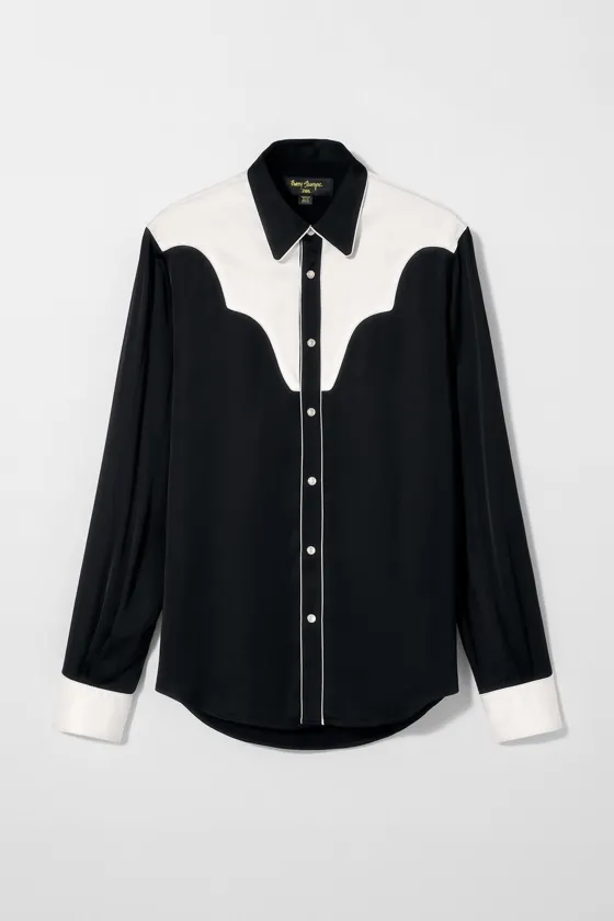 Рубашка contrast western bobby gillespie x zara