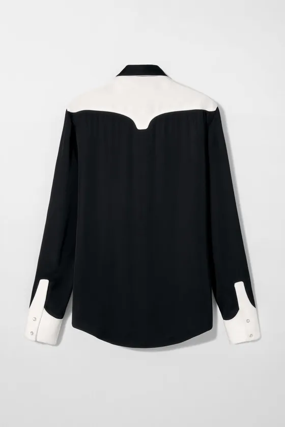 Рубашка contrast western bobby gillespie x zara