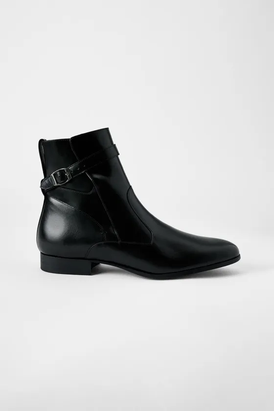 КОЖАНЫЕ САПОГИ С ПРЯЖКОЙ BOBBY GILLESPIE X ZARA