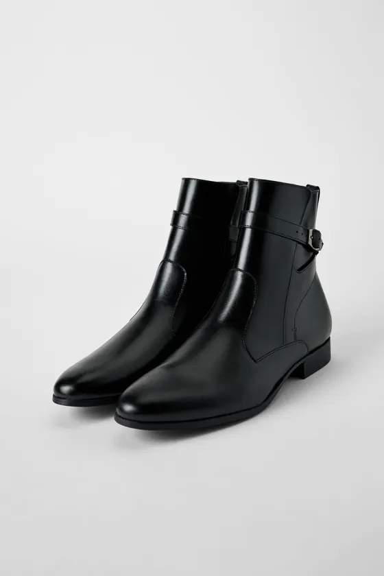 КОЖАНЫЕ САПОГИ С ПРЯЖКОЙ BOBBY GILLESPIE X ZARA