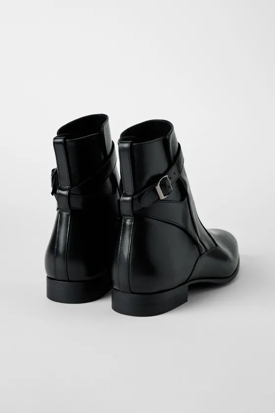 КОЖАНЫЕ САПОГИ С ПРЯЖКОЙ BOBBY GILLESPIE X ZARA