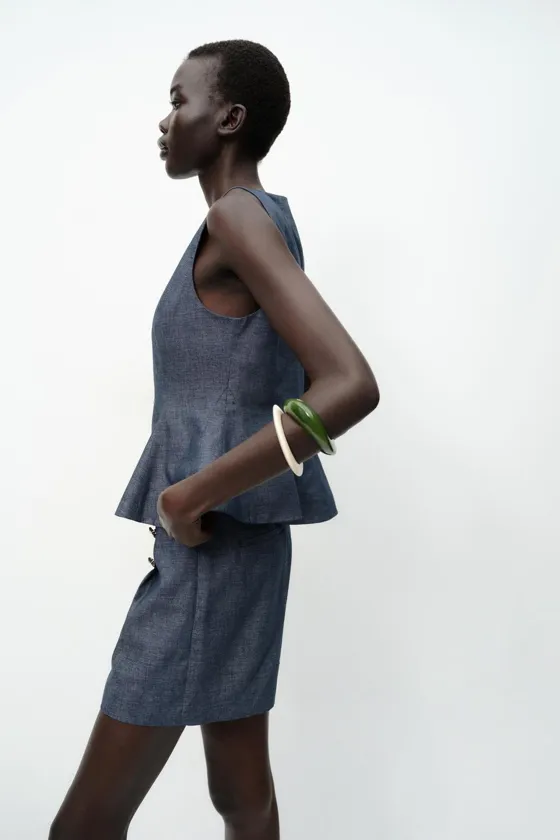 ЖИЛЕТ-ПЕПЛУМ ИЗО ЛЬНА