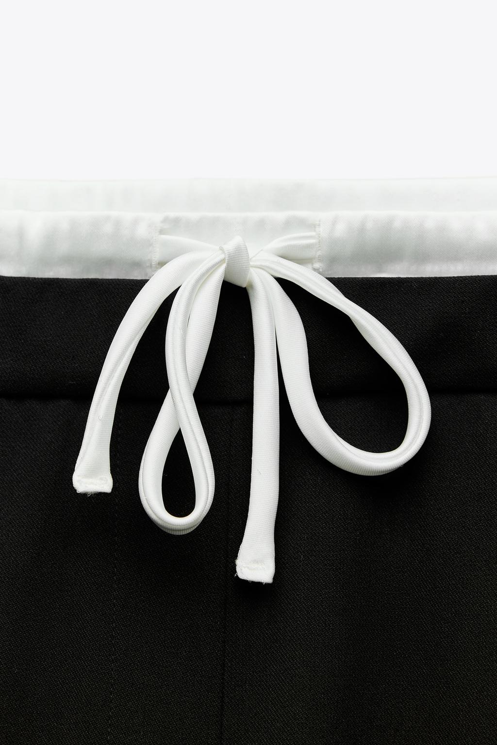 БРЮКИ WIDE LEG С ДВОЙНЫМ ПОЯСОМ