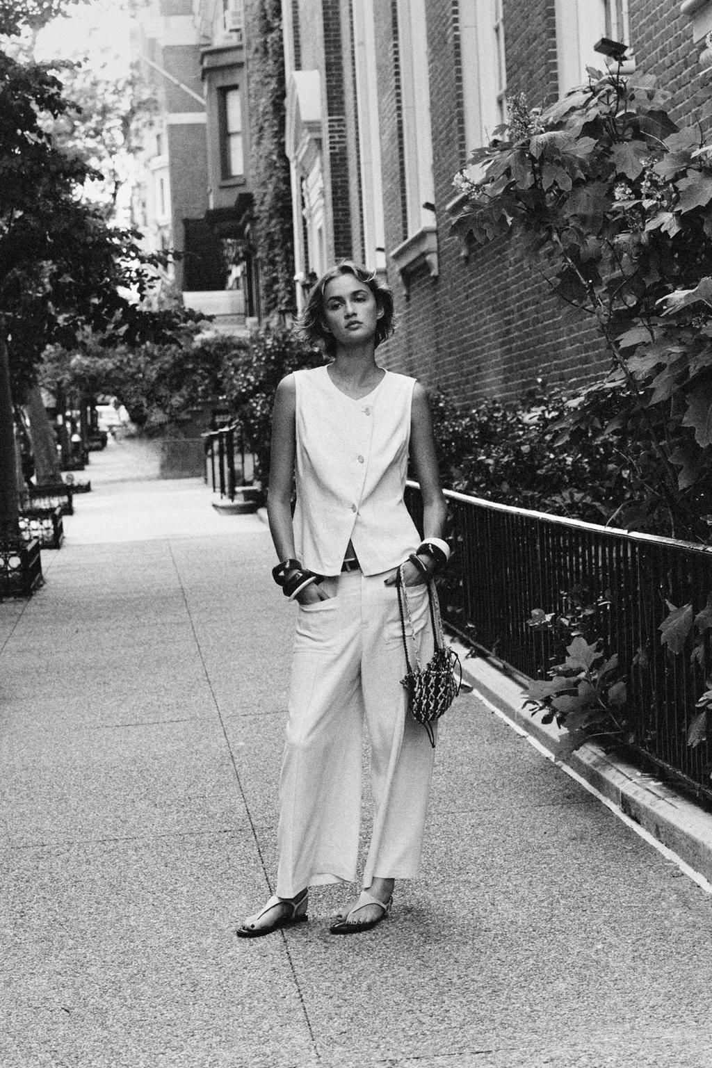 БРЮКИ-КЮЛОТЫ С РЕМНЕМ ИЗ ЛЬНА