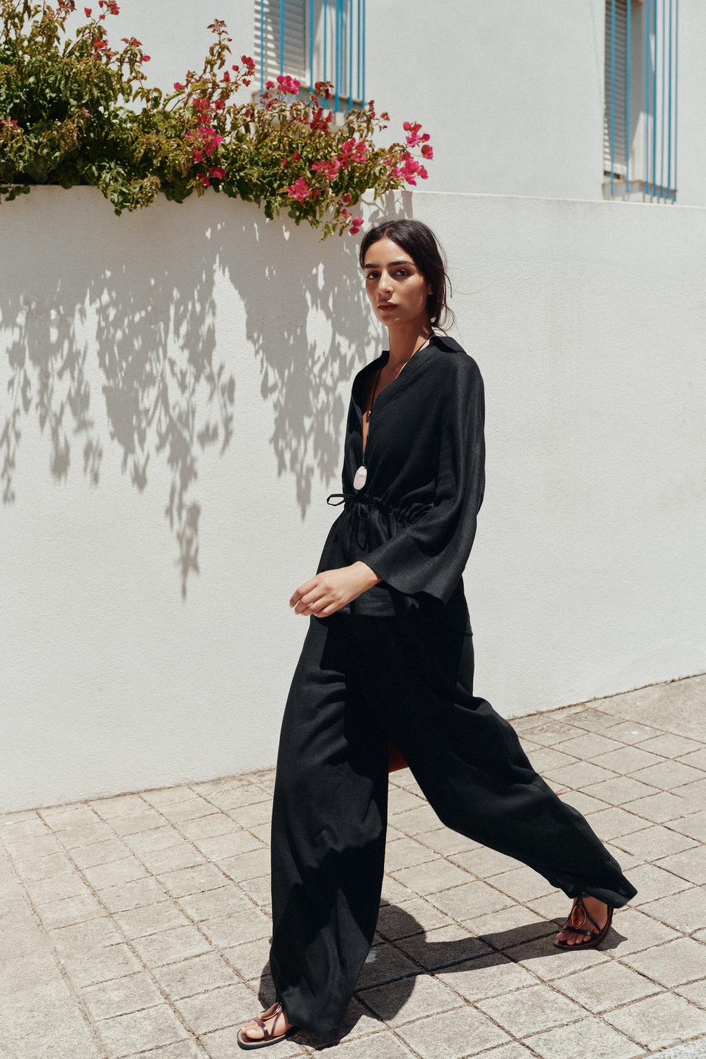 ШИРОКИЕ БРЮКИ ИЗ ЛЬНА