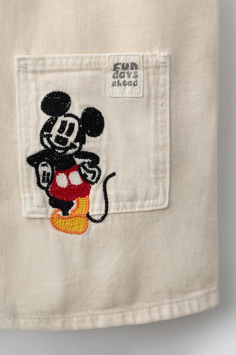 БРЮКИ BAGGY ИЗ ТВИЛА С НАШИВКАМИ MICKEY MOUSE © DISNEY