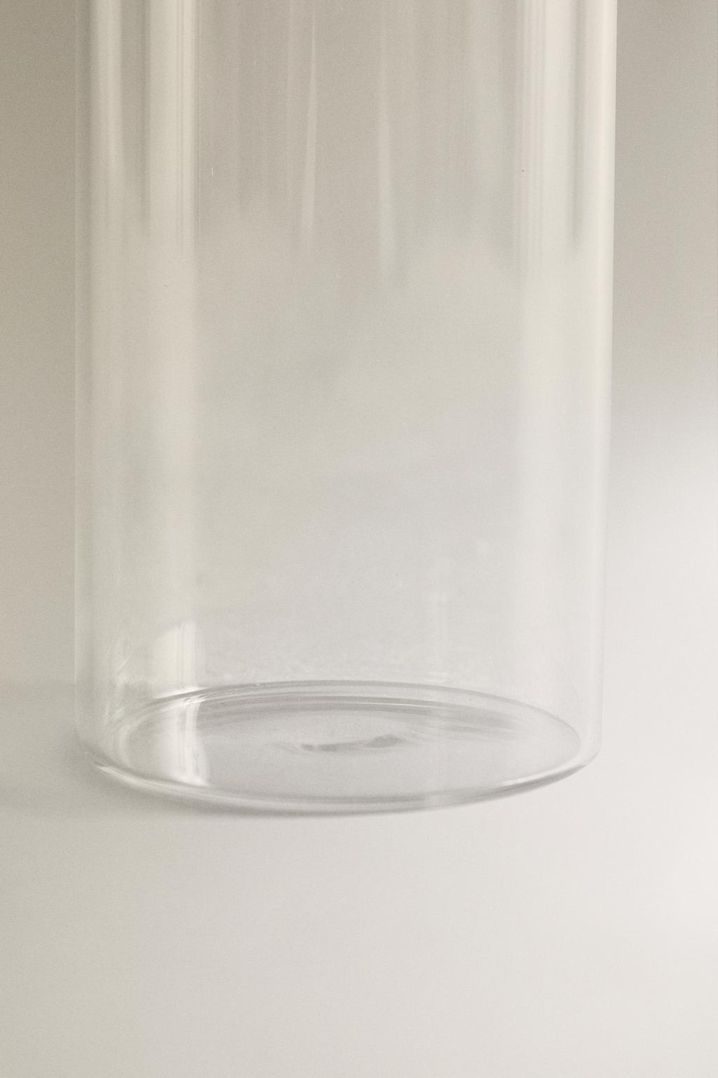 Стеклянная банка для кухонного хранения с деревянной крышкой