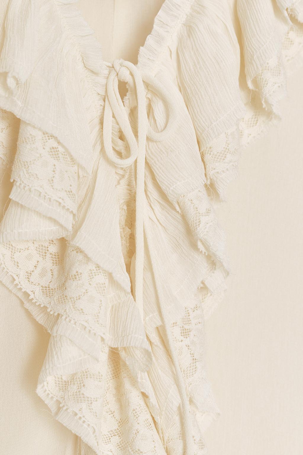 ПЛАТЬЕ С КРУЖЕВОМ И ВОЛАНАМИ — ZW COLLECTION