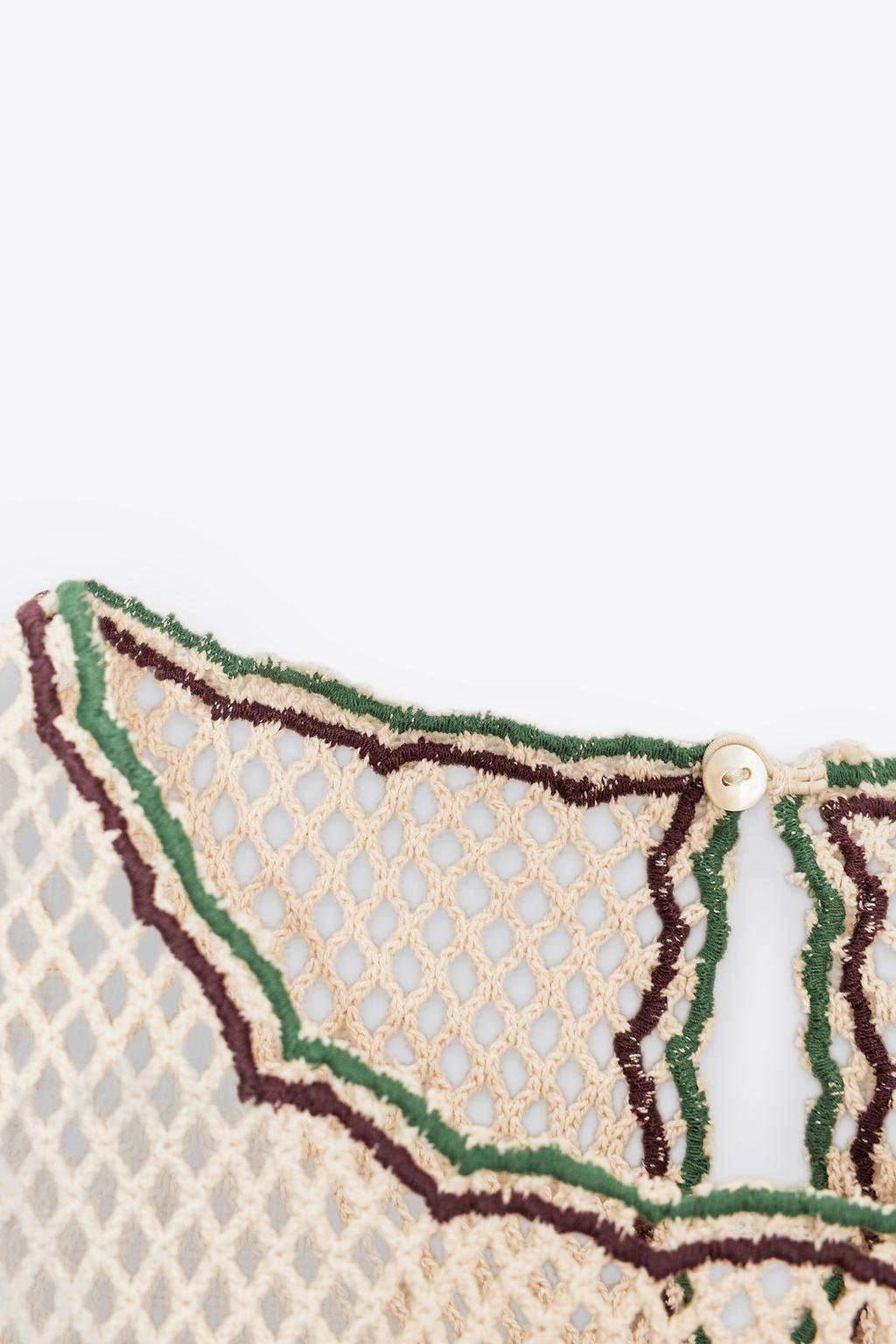 ПЛАТЬЕ КРОШЕ С ЦВЕТОЧНОЙ ВЫШИВКОЙ — ZW COLLECTION