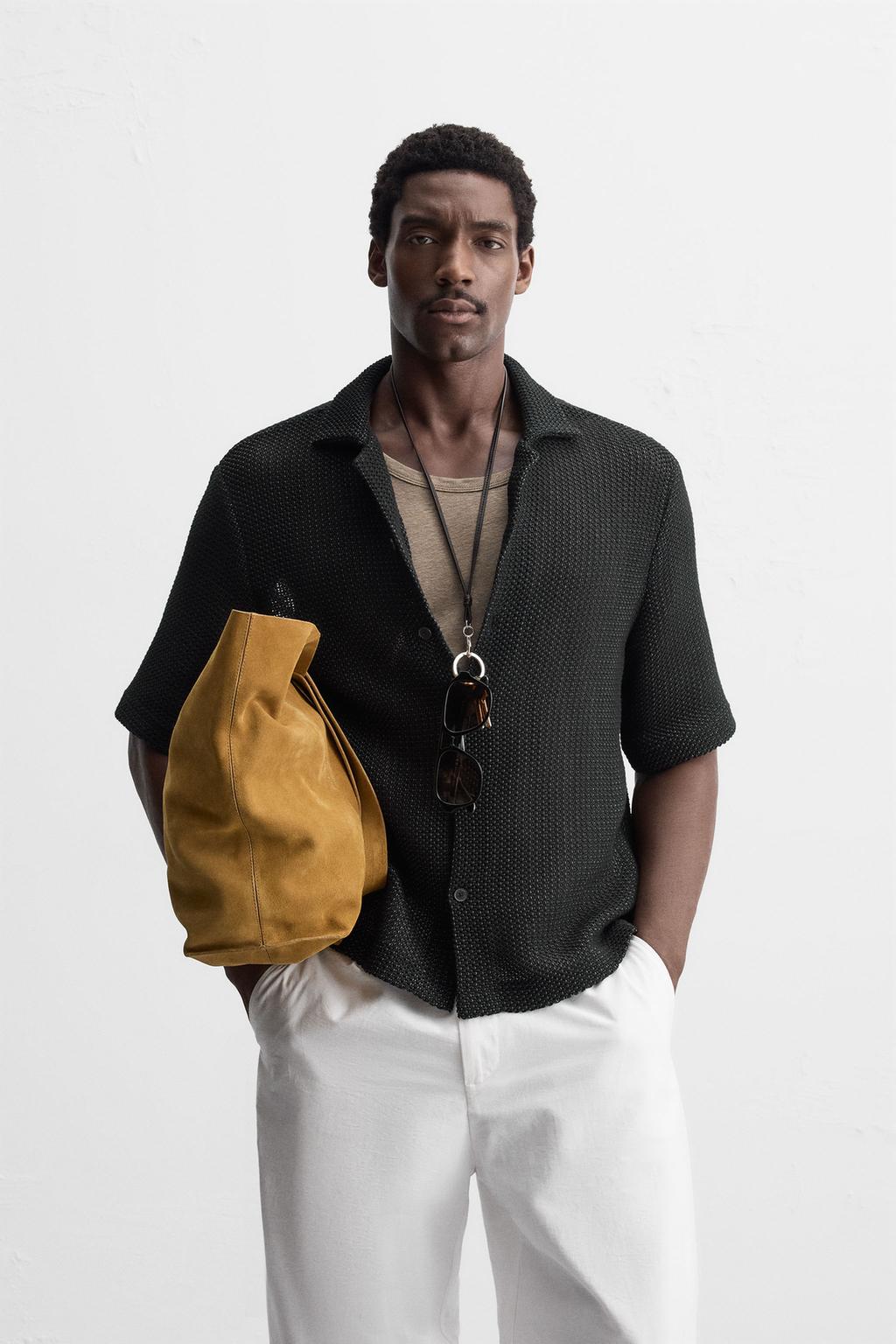 РУБАШКА ИЗ ТКАНИ ОТКРЫТОЙ СТРУКТУРЫ