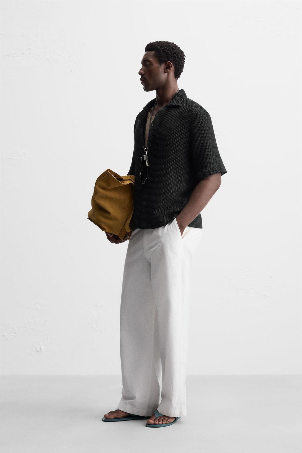 РУБАШКА ИЗ ТКАНИ ОТКРЫТОЙ СТРУКТУРЫ