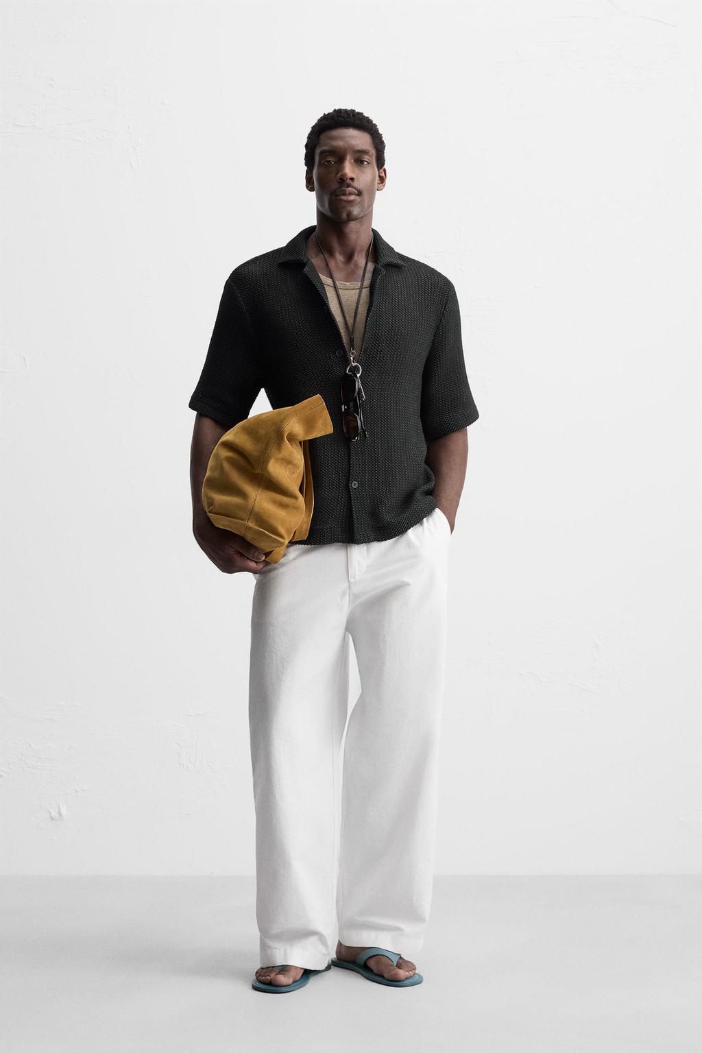 РУБАШКА ИЗ ТКАНИ ОТКРЫТОЙ СТРУКТУРЫ