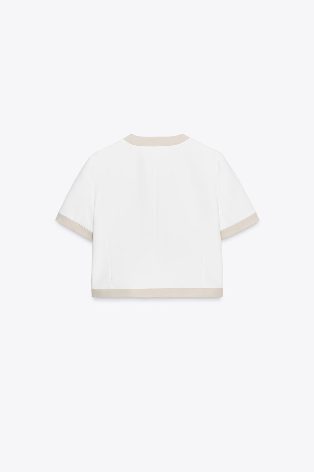 КОМБИНИРОВАННЫЙ БЛЕЙЗЕР С КОРОТКИМИ РУКАВАМИ