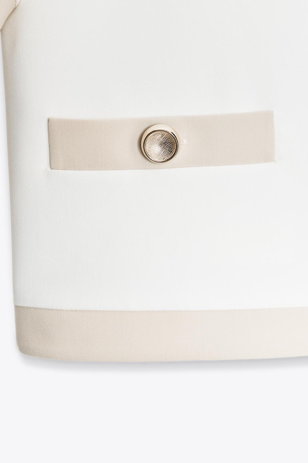 КОМБИНИРОВАННЫЙ БЛЕЙЗЕР С КОРОТКИМИ РУКАВАМИ