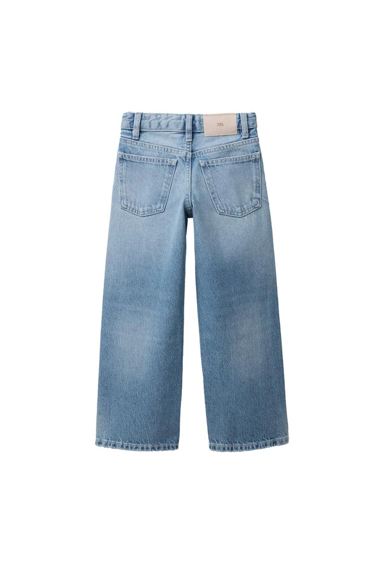 ДЖИНСЫ WIDE LEG С ЭФФЕКТОМ ПОТЕРТОСТИ