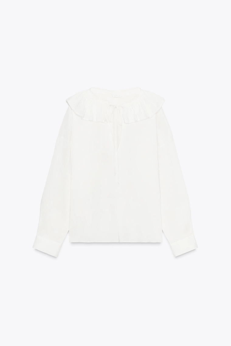 Рубашка из льна и шелковой смеси zw коллекция