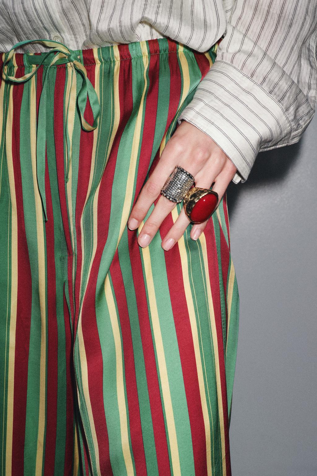 БРЮКИ В ПИЖАМНОМ СТИЛЕ В ПОЛОСКУ — ZW COLLECTION