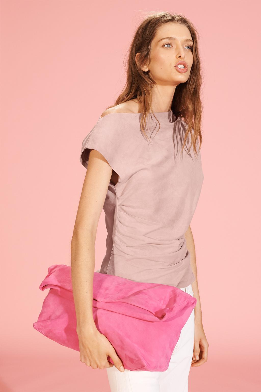 Макси клатч из замши limited edition split