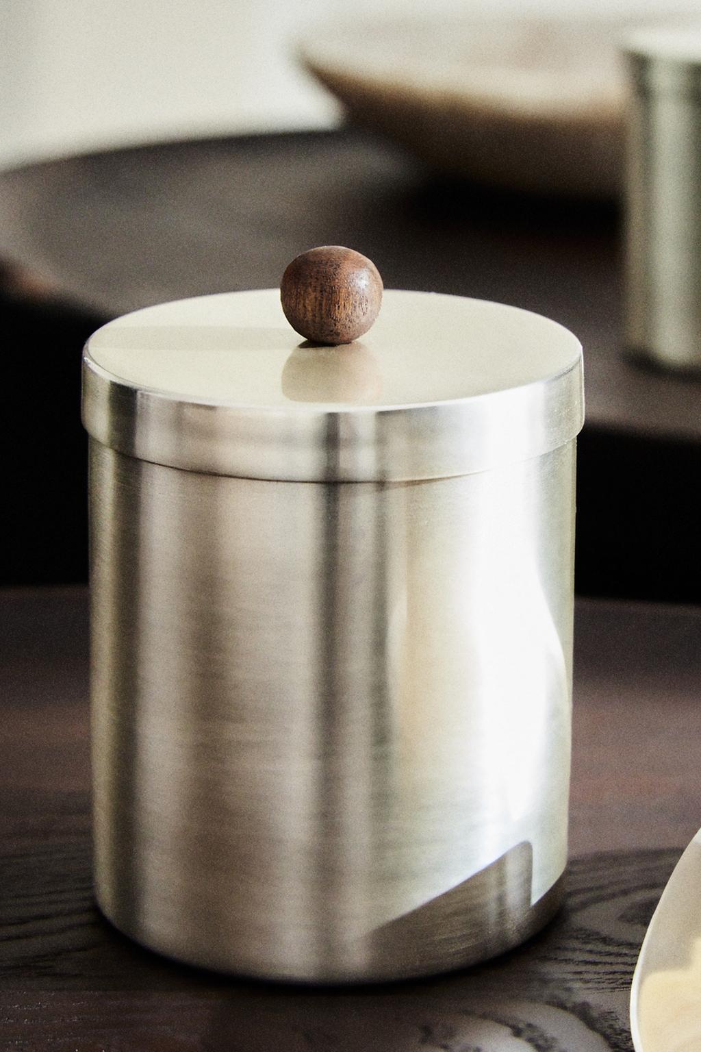 Металлический баночка для хранения в ванной комнате zara