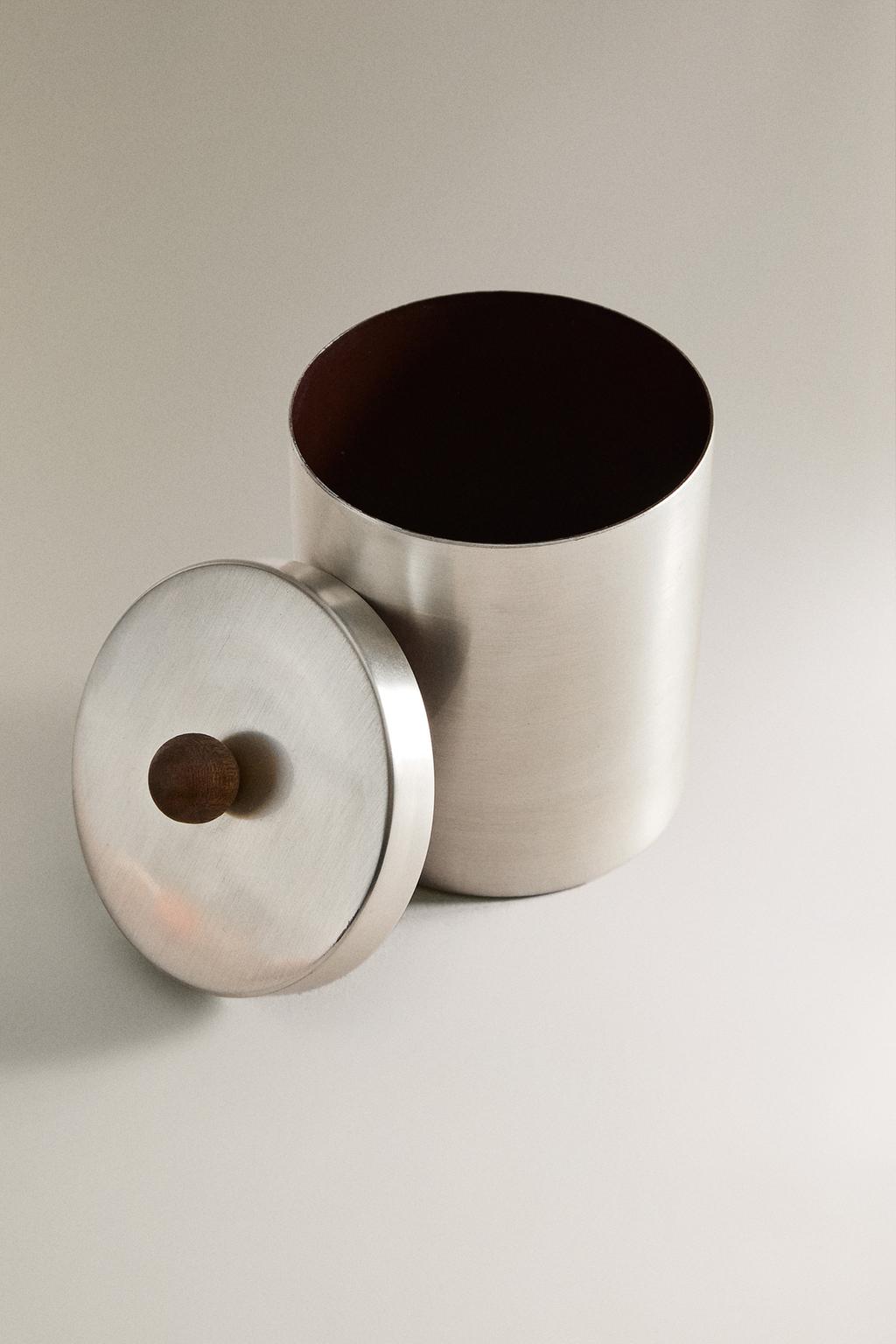 Металлический баночка для хранения в ванной комнате zara