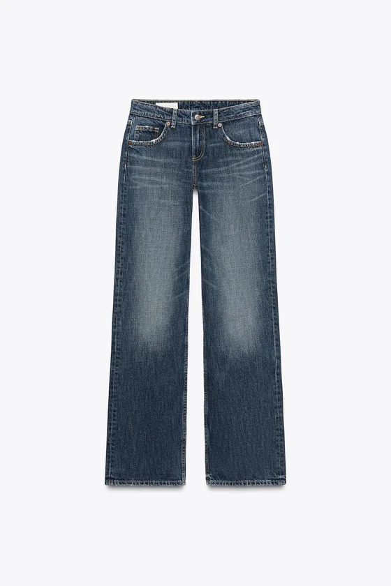 ДЖИНСЫ TRF WIDE LEG С НИЗКОЙ ПОСАДКОЙ