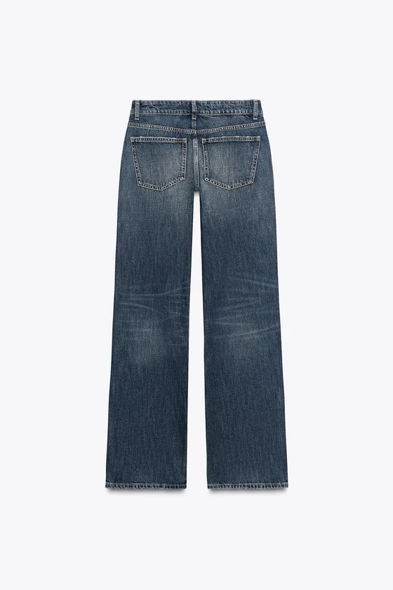 ДЖИНСЫ TRF WIDE LEG С НИЗКОЙ ПОСАДКОЙ
